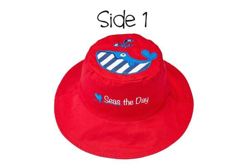 Flapjack Kids - FlapJack Kids UPF50+ Reversible Sun Hat - Whale / Octopus