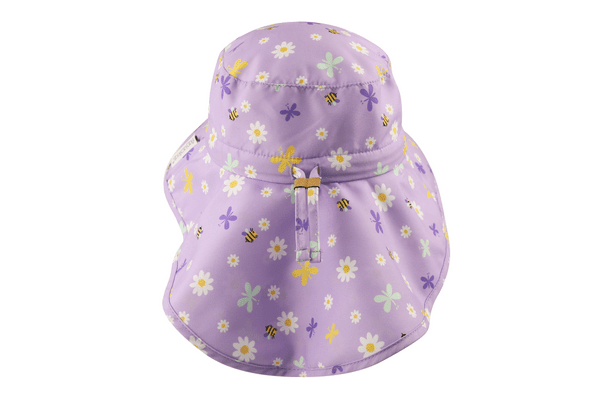 Flapjack Kids - FlapJack Kids UPF50+ Sun Hat with Neck Cape - Daisy