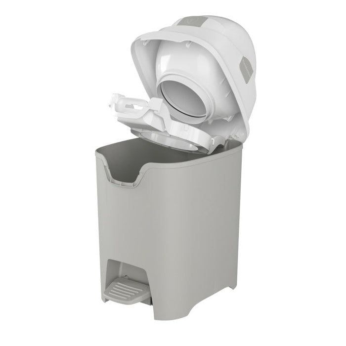 Foundations Premium Hands-Free Small Diaper Pail, Gray