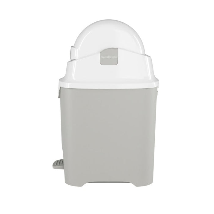 Foundations Premium Hands-Free Small Diaper Pail, Gray