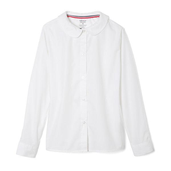 French Toast® - French Toast Girls School Uniform Long Sleeve Peter Pan Collar Blouse - White - SE9384