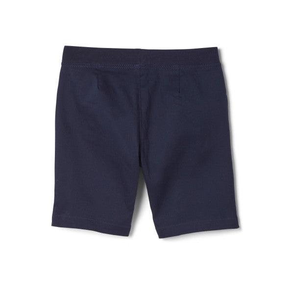 French Toast® - French Toast Girls School Uniform Pull-On Stretch Twill Short with Knit Waistband - Navy - SH9248