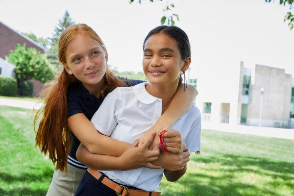 French Toast® - French Toast Girls School Uniform Short Sleeve Peter Pan Collar Blouse - White - SE9383