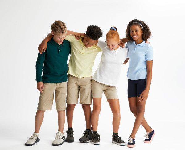 French Toast® - French Toast Girls School Uniform Short Sleeve Stretch Piqué Polo - SA9403