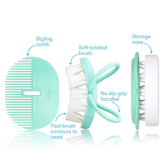 Frida Baby® - Frida Baby Head Hugging Hairbrush + Styling Comb Set