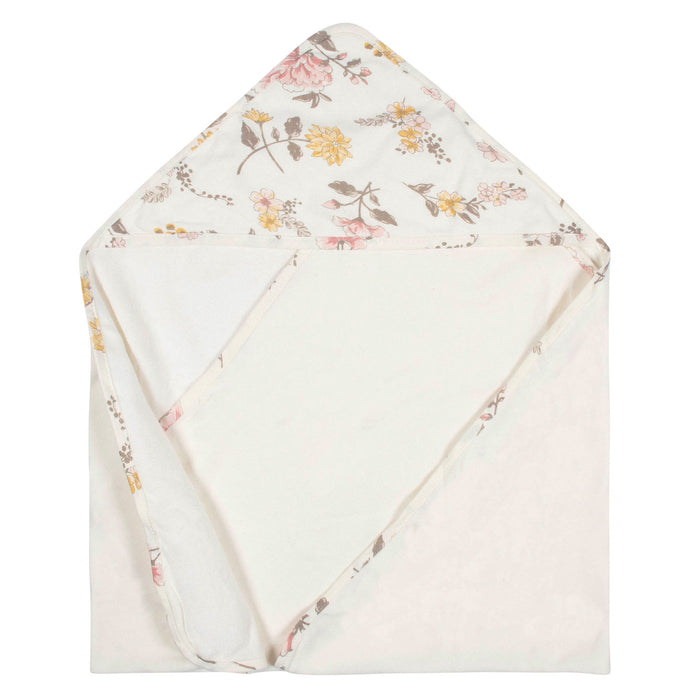 Just Born Hooded Towel and Washcloth Set - Vintage Floral