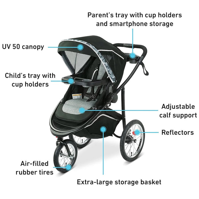 Système de voyage Graco Modes Jogger 2.0, combo poussette et siège d'auto pour bébé