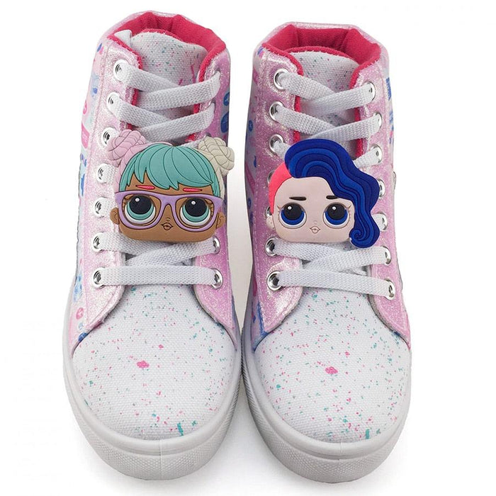 Ground Up - Ground Up LOL Suprise Dolls High Top Canvas Toddler & Youth Girls Lace-up Shoes