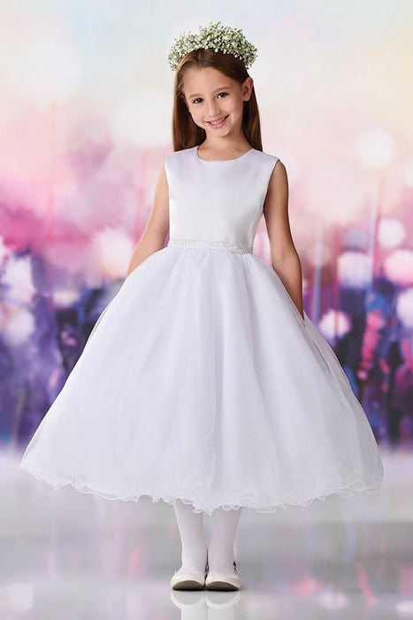 Macis Design Sleeveless Satin and Tulle Kids Dress - 119398