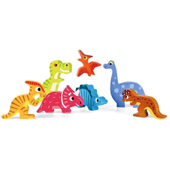 Janod Chunky Baby & Toddler Wooden Puzzle - Dinosaurs