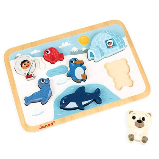 Janod® - Janod Chunky Baby & Toddler Wooden Puzzle - Arctic