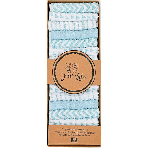 Jesse & Lulu - Jesse & Lulu Zigzag Baby Washcloths - Bundle of 16 Pieces