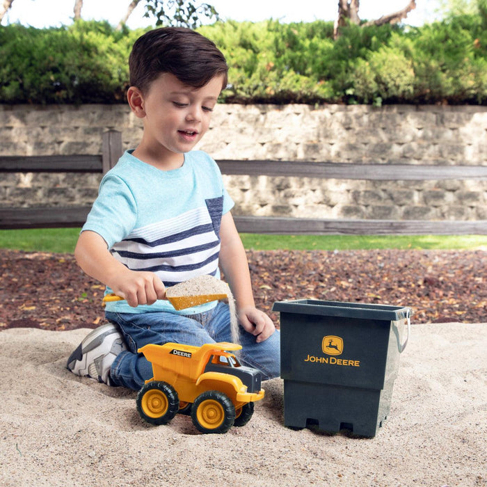 John Deere - John Deere Sandbox Toy Set with Dump Truck, Bucket and Shovel