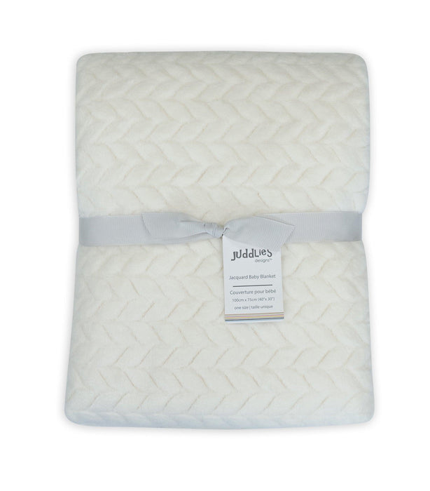 Juddlies - Juddlies Jacquard Flannel Blanket Cream