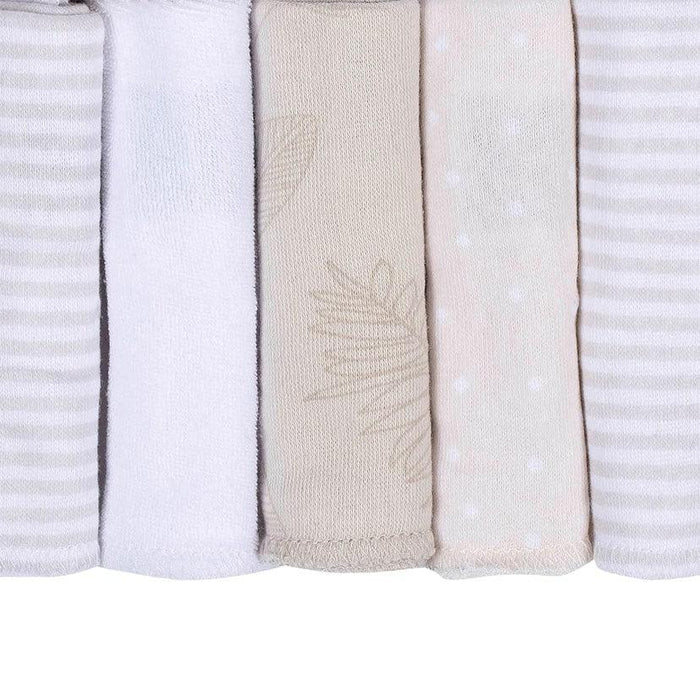 Just Born - Just Born Baby Washcloths Neutral Natural Leaves - 10-pack