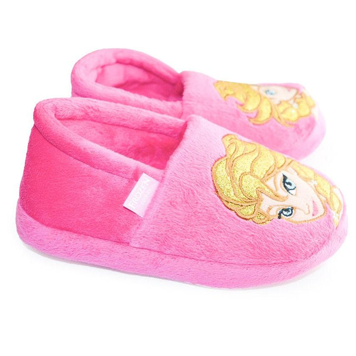 Kids Shoes - Kids Shoes Disney Frozen Pink Plush Non-slip Slippers - 55103