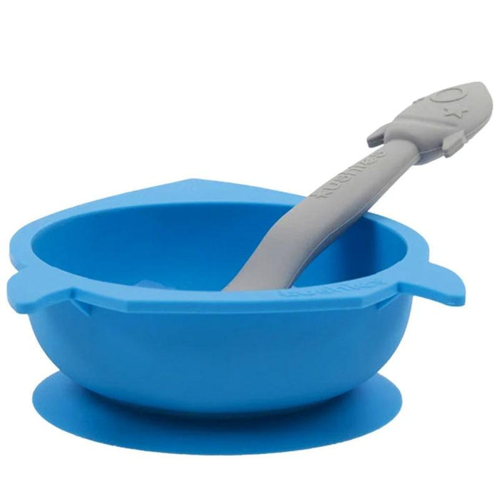 Kushies® - Kushies Silibowl Bowl & Spoon - Mineral Blue