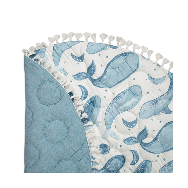 Crane Caspian Quilted Baby Playmat - Whales