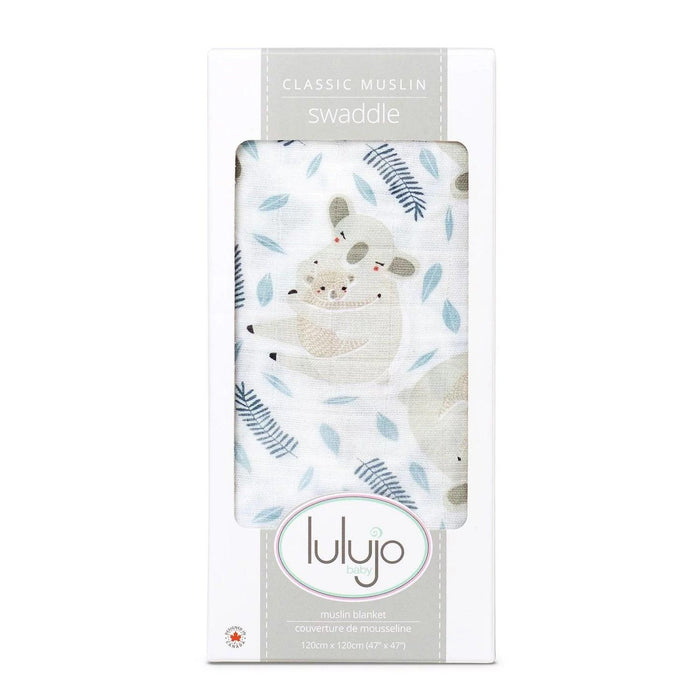 Lulujo® - Lulujo Baby Swaddle Blanket Muslin Cotton - Modern Koalas