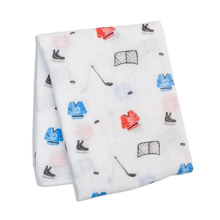 Lulujo® - Lulujo Cotton Muslin Baby Swaddle Blanket - Hockey