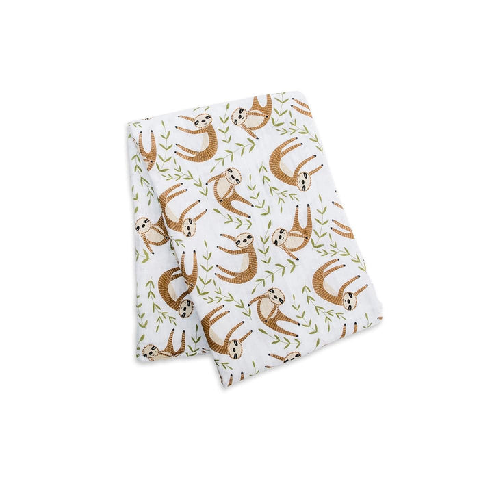 Lulujo® - Lulujo Cotton Muslin Swaddle Blanket - Modern Sloth