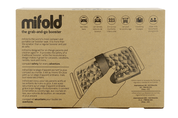 mifold - Mifold Comfort Grab-and-Go Booster - Brown box