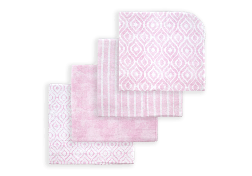 Necessities By Tendertyme - Necessities By Tendertyme 4 Pack Flannel Receiving Blankets Watercolour