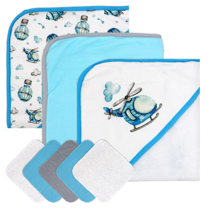 Necessities By Tendertyme - Necessities By Tendertyme 8pc Bath Set - 5 Hooded Towels w/ 3 Washcloths