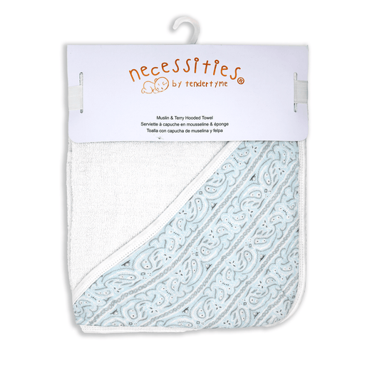 Necessities By Tendertyme - Necessities By Tendertyme Paisley Muslin Lined Hooded Towel