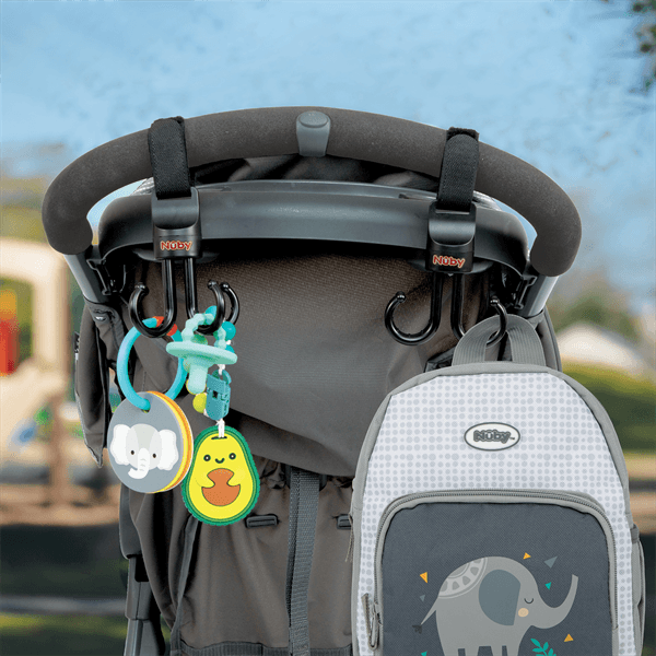 Nuby® - Nuby Deluxe Car Seat & Stroller Hooks Black 2 Pack