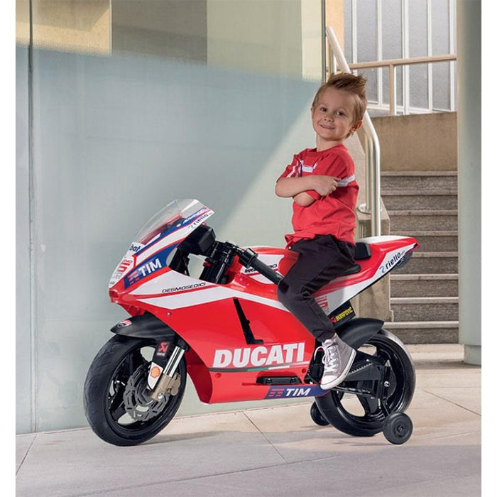 Peg Perego® - Peg Perego Ducati GP Kids Ride on Motorcycle - High Performance 12 Volts - Red