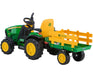 Peg Perego® - Peg Perego Kids J.D. Ground Force Tractor & Trailer - High-performance 12 Volt - Green