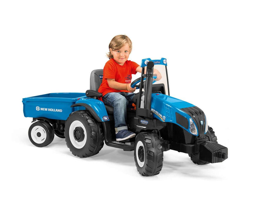 Peg Perego® - Peg Perego Kids New Holland T8 Tractor - High Performance 12 Volt - Blue