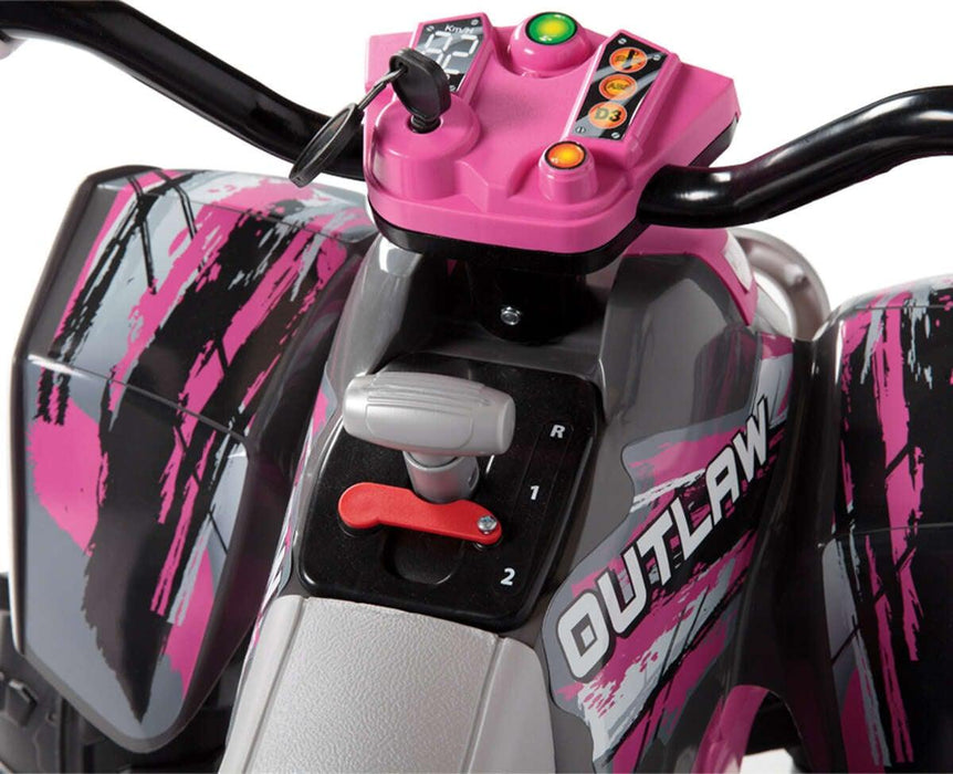 Peg Perego® - Peg Perego Polaris Outlaw Kids Vehicle High-performance 12 Volts - Pink Power