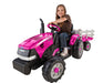 Peg Perego® - Peg Perego Ride on - Case IH Magnum Kids Tractor & Trailer High-performance 12 Volts - Pink