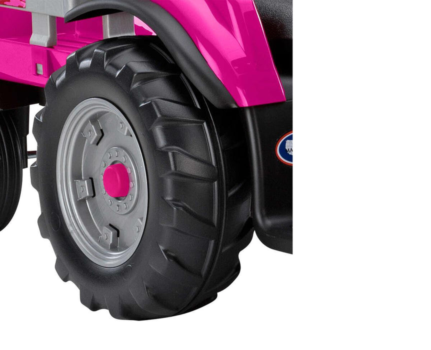 Peg Perego® - Peg Perego Ride on - Case IH Magnum Kids Tractor & Trailer High-performance 12 Volts - Pink