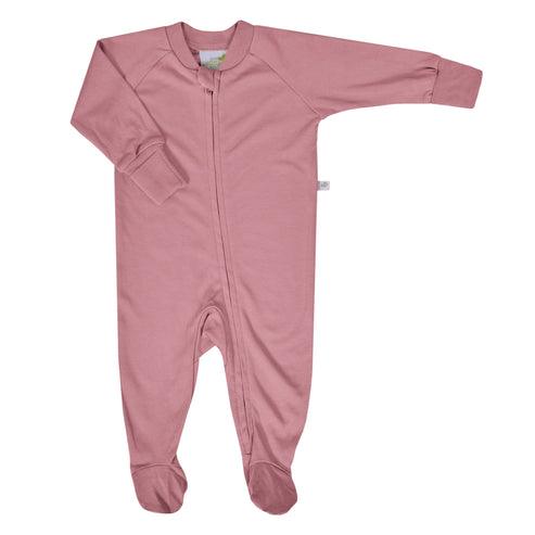 Perlimpinpin - Perlimpinpin 1 Piece Bamboo Baby Pyjama - Pink Lotus