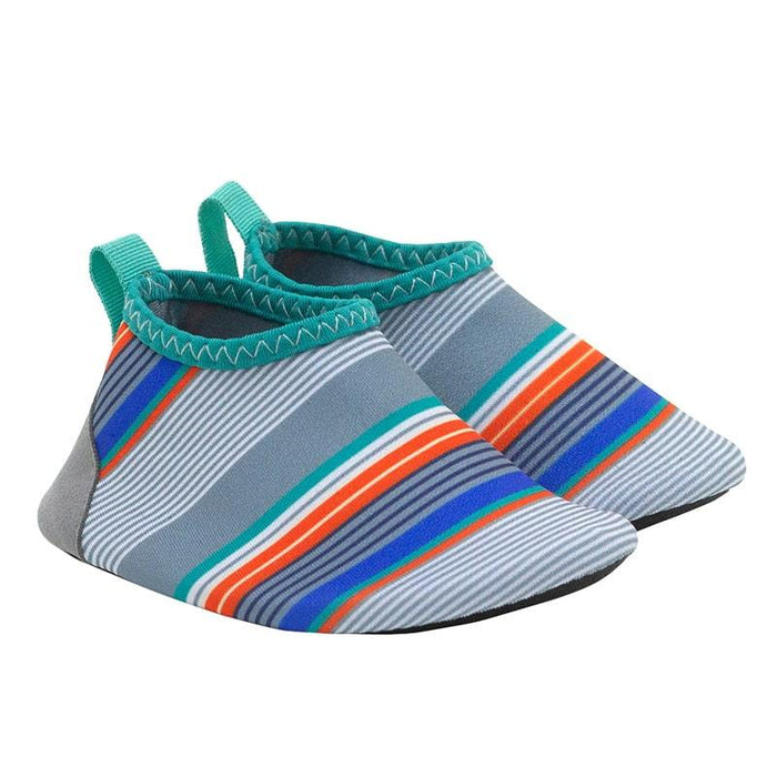 Robeez® - Robeez Summer Stripes Aqua Shoes Grey