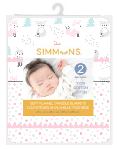 Simmons® - Simmons 2 pk Flannel Swaddle