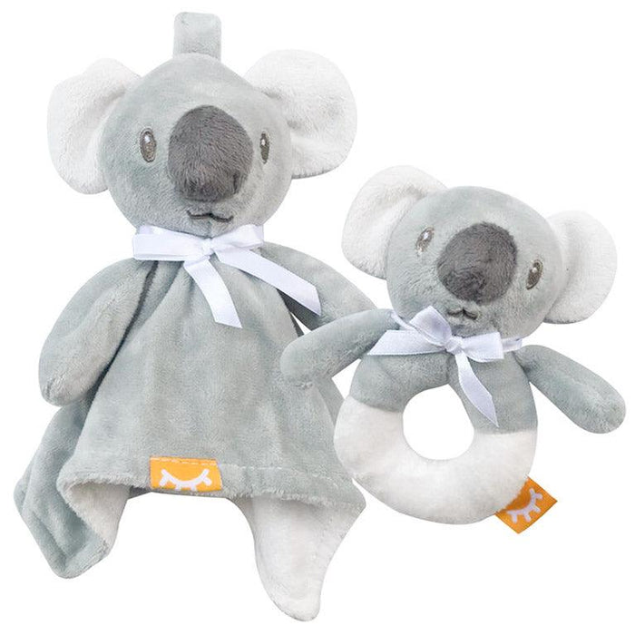 Simmons® - Simmons Baby Pacifier Holder - Security Blanket & Rattle 2 Piece Set - Koala