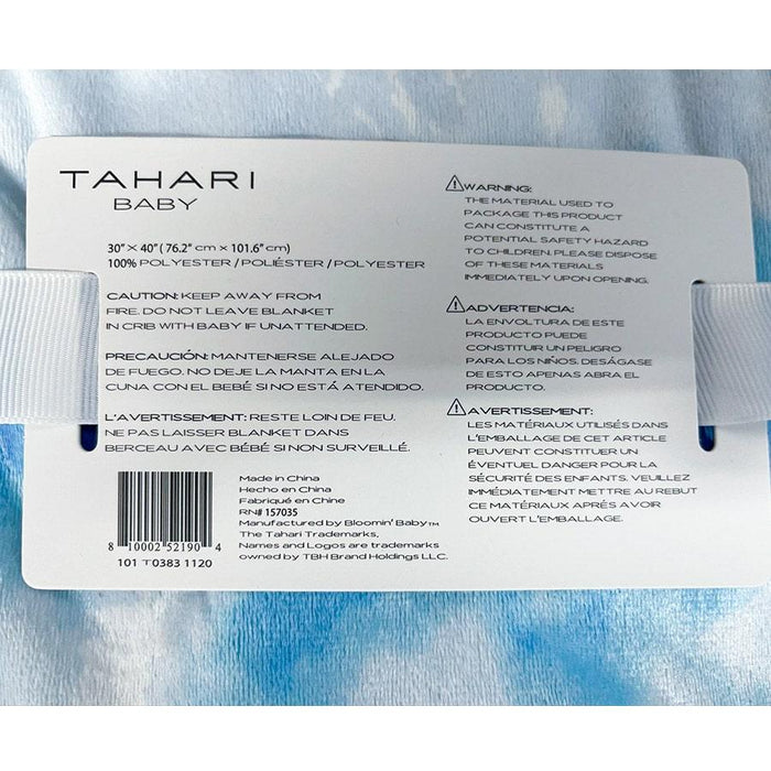 Tahari Baby - Tahari Baby Super Soft Plush Baby Blanket - Blue Tye-Die