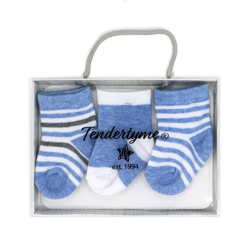 Tendertyme® - Tendertyme 3 Pairs Crew Sock In a Box