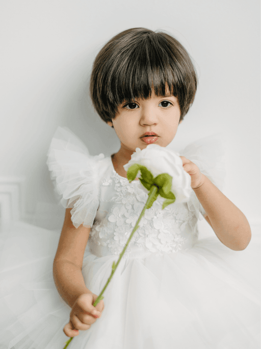 Teter Warm - Teter Warm B122N Amity- Baby Girl's Baptism Dress Off White