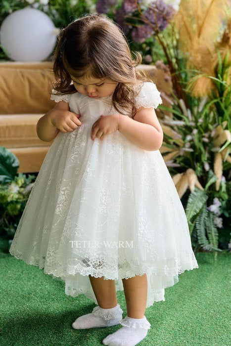 Teter Warm - Teter Warm Baby Girls Baptism Off White Dress B301P