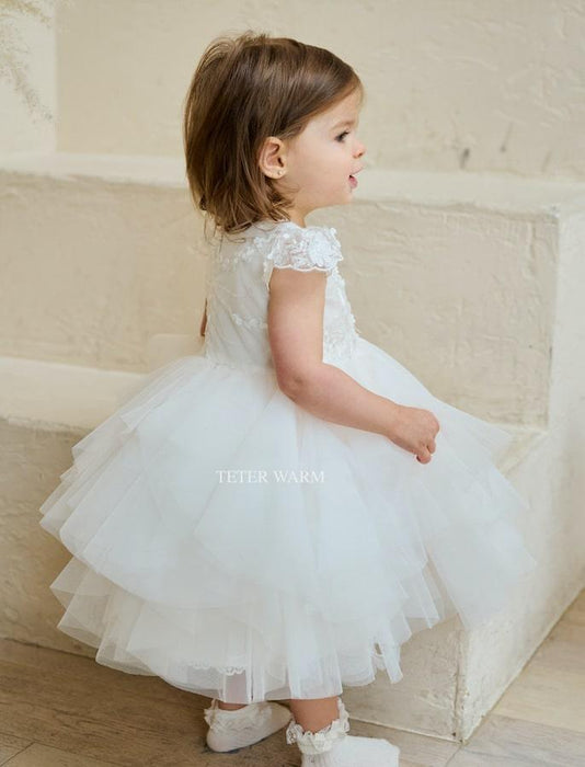 Teter Warm - Teter Warm Baby Girls Baptism Off White Dress BS123