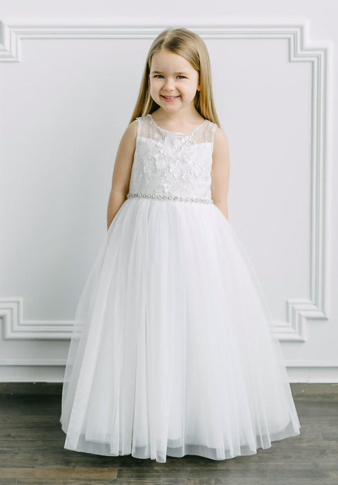 Teter Warm - Teter Warm Flower Girls Off White Dress FS02