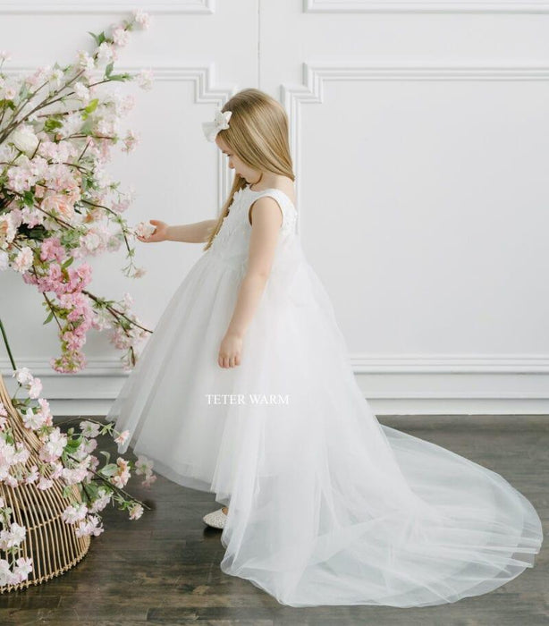 Teter Warm - Teter Warm Flower Girls Off White Dress FS26