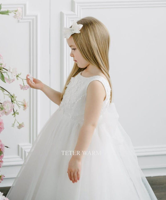 Teter Warm - Teter Warm Flower Girls Off White Dress FS26