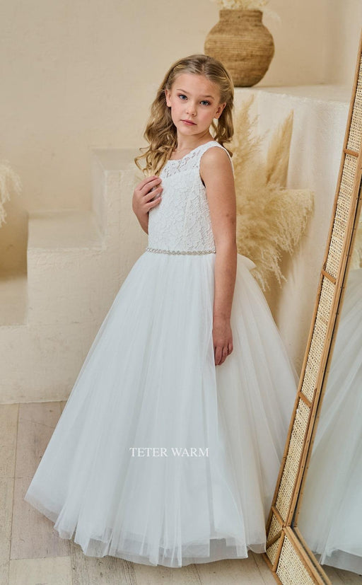 Teter Warm - Teter Warm Girls Communion Off White Dress ES09