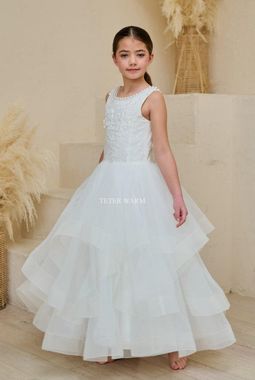 Teter Warm - Teter Warm Girls Communion Off White Dress ES160